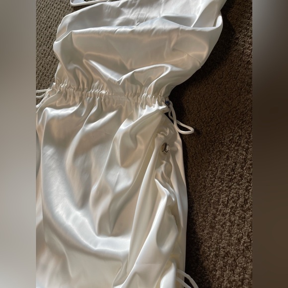 Maniere de Voir satin ruched mini dress size 2 - Picture 3 of 5